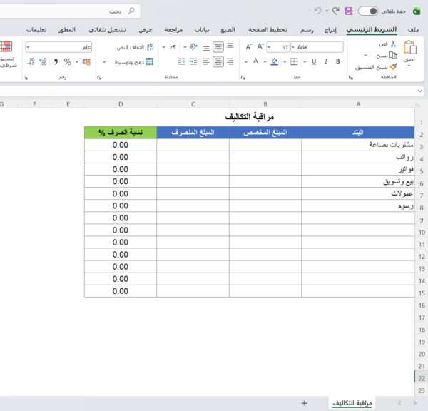 مراقبة التكاليف