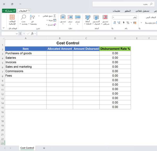 مراقبة التكاليف