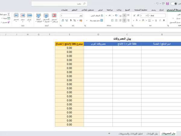 تحليل الإيرادات والمصروفات