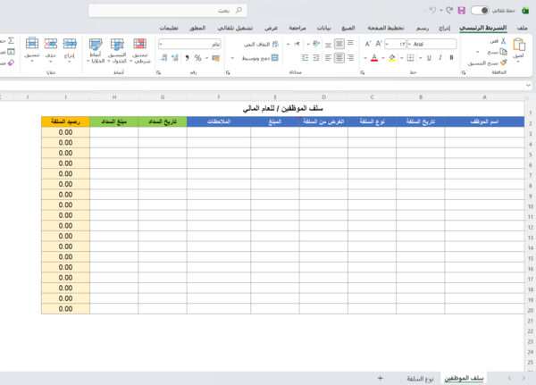 سلف الموظفين