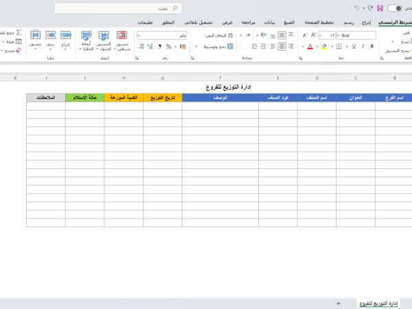 إدارة التوزيع للفروع