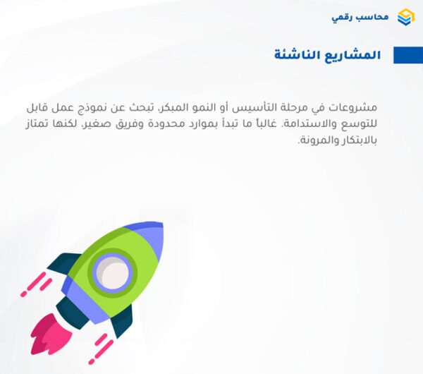 ‏‏المفاهيم المحاسبية للمشاريع الناشئة