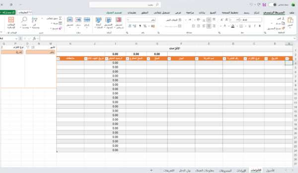 النموذج المالي لمشروع التصوير