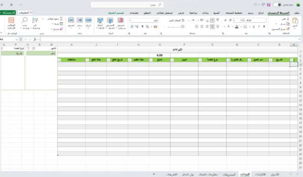 النموذج المالي لمشروع التصوير