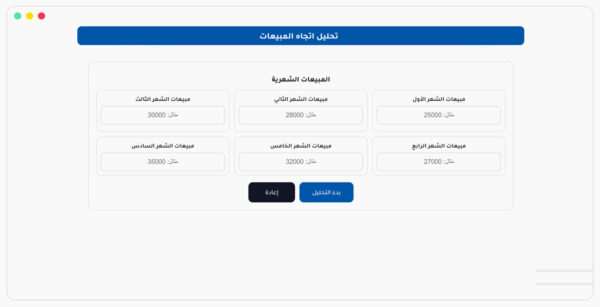 تحليل اتجاه المبيعات